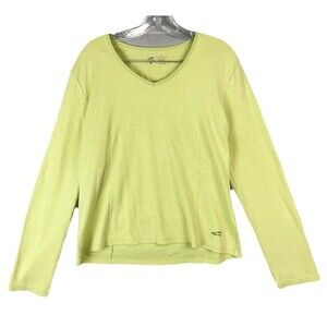 Toad&Co Women XL Shirt Horny Toad Flexcel Long Sleeve Stretch Yellow Casual Chic